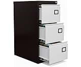 Shubham Furniture 3 Drawer Steel Filing Cabinet – Lockable Metal Office File Organizer for Legal/Letter Documents | Heavy-Duty Vertical File Storage Unit for Home, Workplace & Business Use (Brown)