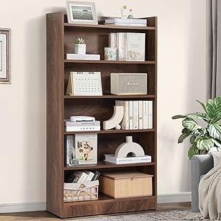 ABOUT SPACE Open Book Shelf DIY Book Storage Display Rack - Wooden Multipurpose Book Storage Display Organizer Rack with Solid Finish Showcase Stand (L 47 x W 20.8 x H 141.2 cm)