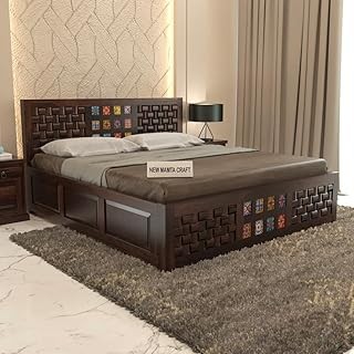 GODREJ INTERIO Bed, EWA Engineered Wood Bed with Box Storage, 1-Year Warranty, Brown, Particle Board (King)